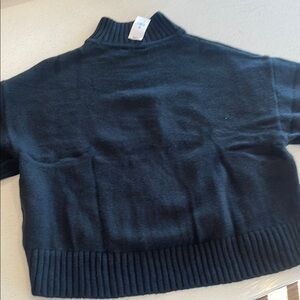 GAP Black Cowl Neck Sweater with Knit Texture